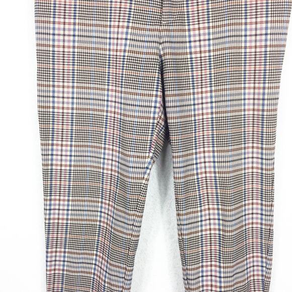 Anthropologie Malcolm Plaid Tapered Trousers Size 10 High Rise Preppy Minimalist - Picture 9 of 14